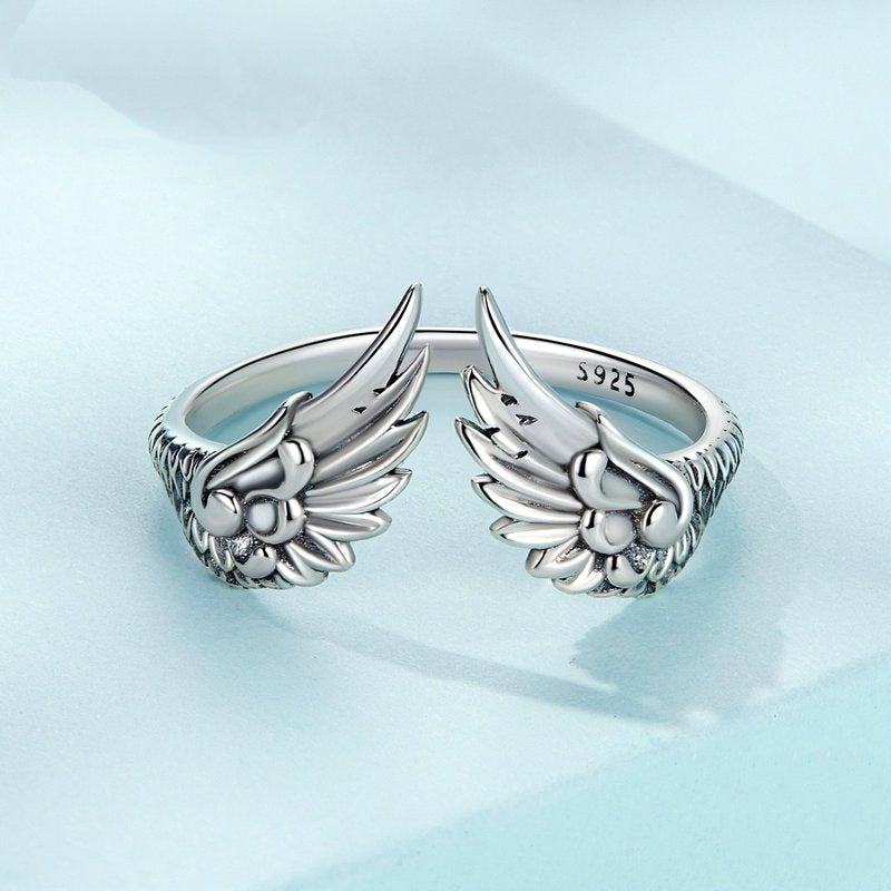 Angel Wings S925 - Adjustable Sterling Silver 925 Ring - Woman Jewelry - LUSSOTTILE - LUSSOTTILE™ Official Site