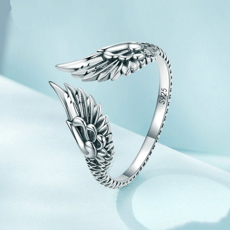 Angel Wings S925 - Adjustable Sterling Silver 925 Ring - Woman Jewelry - LUSSOTTILE - LUSSOTTILE™ Official Site
