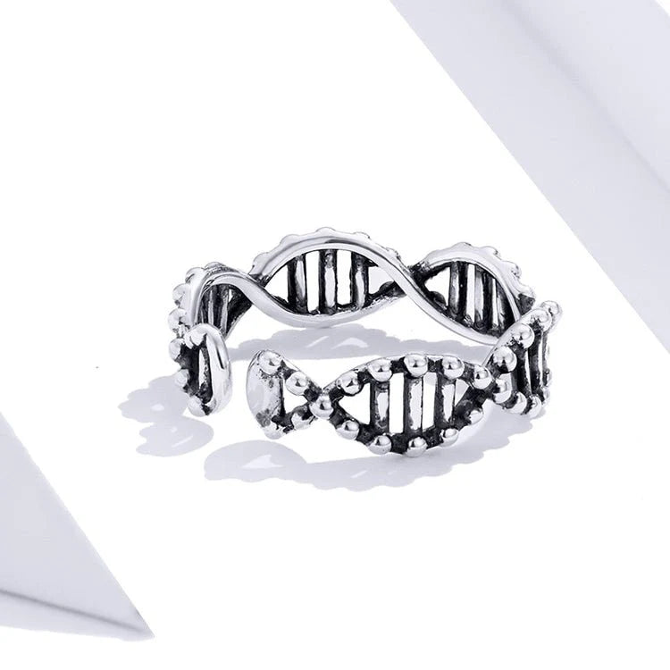 D.N.A. Helix S925 - Adjustable Sterling Silver 925 Ring - Woman Jewelry - LUSSOTTILE - LUSSOTTILE™ Official Site