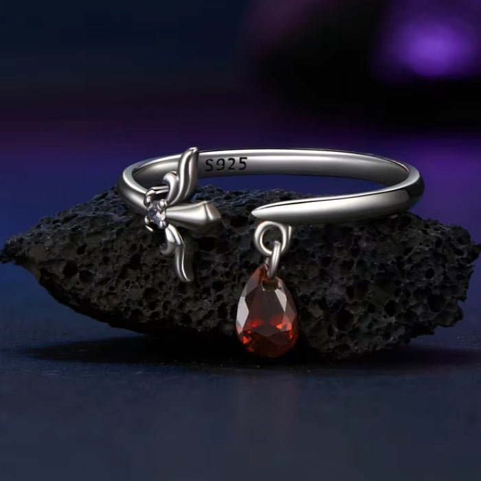 Gothic Tear S925 - Adjustable Sterling Silver 925 Ring - Woman Jewelry - LUSSOTTILE - LUSSOTTILE™ Official Site