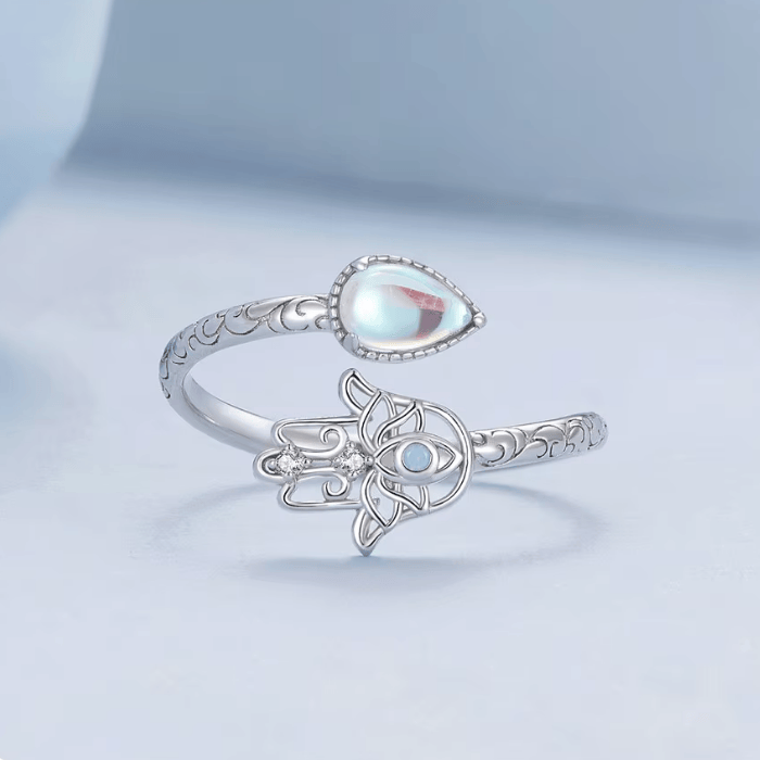 Hamsa S925 - Adjustable Sterling Silver 925 Ring - Woman Jewelry - LUSSOTTILE - LUSSOTTILE™ Official Site