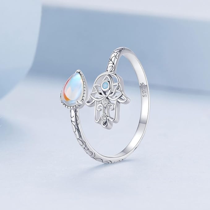 Hamsa S925 - Adjustable Sterling Silver 925 Ring - Woman Jewelry - LUSSOTTILE - LUSSOTTILE™ Official Site