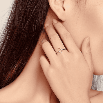 Moon & Star S925 - Adjustable Sterling Silver 925 Ring - Woman Jewelry - LUSSOTTILE - LUSSOTTILE™ Official Site