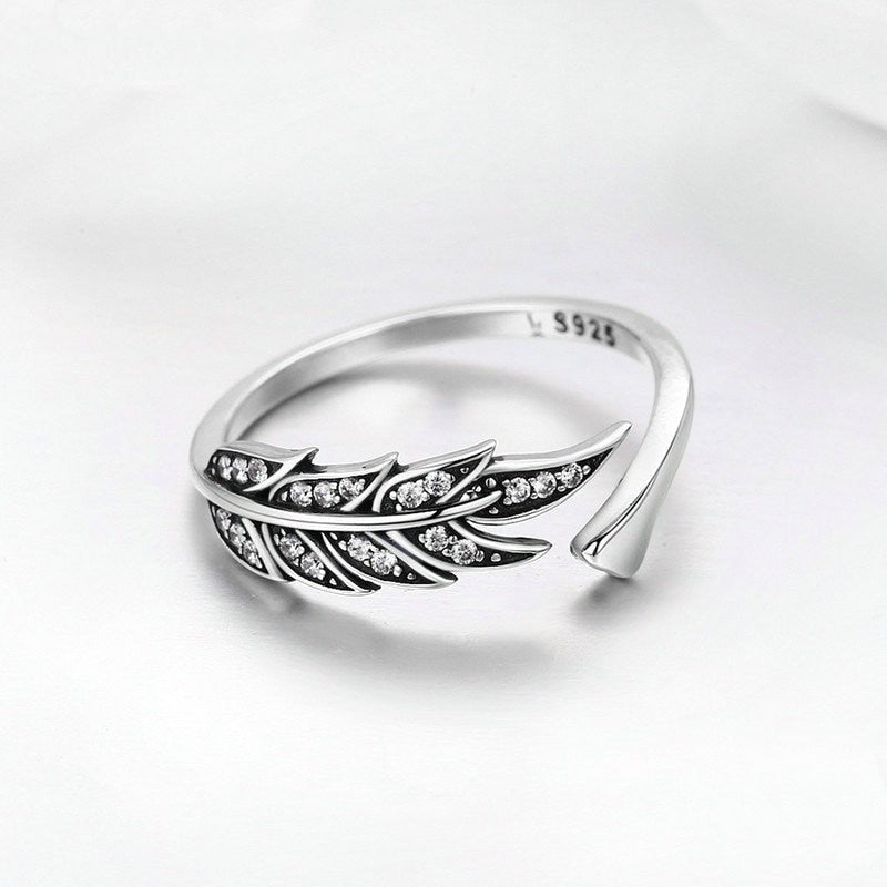 Plume S925 - Adjustable Sterling Silver 925 Ring - Woman Jewelry - LUSSOTTILE - LUSSOTTILE™ Official Site