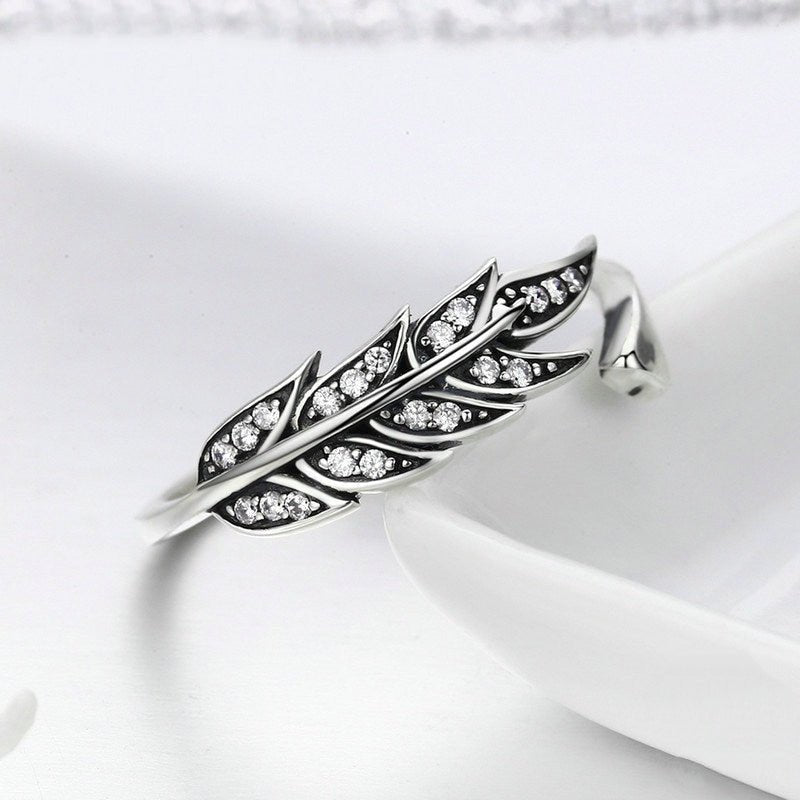 Plume S925 - Adjustable Sterling Silver 925 Ring - Woman Jewelry - LUSSOTTILE - LUSSOTTILE™ Official Site