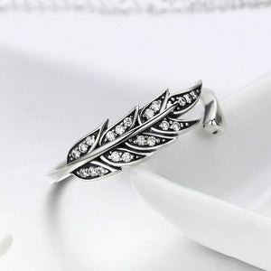 Plume S925 - Adjustable Sterling Silver 925 Ring - Woman Jewelry - LUSSOTTILE - LUSSOTTILE™ Official Site