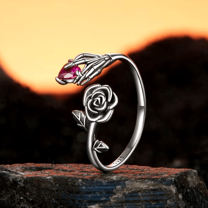 Skeleton Rose S925 - Adjustable Sterling Silver 925 Ring - Woman Jewelry - LUSSOTTILE - LUSSOTTILE™ Official Site